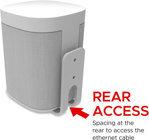 Wall Mount Bracket for Sonos ONE, ONE Gen 2, ONE SL & Play:1 Speaker, White, Compatible with ONE Series