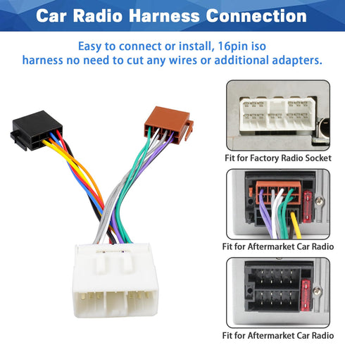14Pin 16Pin Radio Wiring Harness Replacement for Subaru Forester Outback Impreza WRX Legacy Car Stereo Wire Connector
