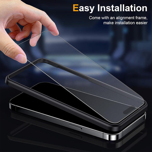 iPhone 15 Pro Max 6.7" Matte Glass Screen Protector 2 Pack, 9H Tempered, Anti-Glare, Easy Install, Dynamic Island