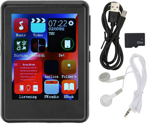 Mp3 Player with Bluetooth, Portable HiFi Sound Digital Music Player, 2.4 HD Full, Mini (4+64GB Memory Card)