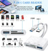 basecolors 2Pack 2.0 USB C SD Card Reader for iPhone/iPad,SD Card Reader,Dual Card Slot USB Memory Card Reader Supports