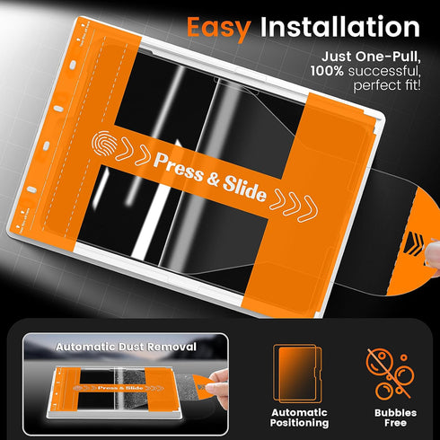 2 Pack 11th/10th Gen.(A16 2025/2022,11/10.9 inch)9H+ Easy-Install[12FT PandaShield for iPad Tempered Glass Screen