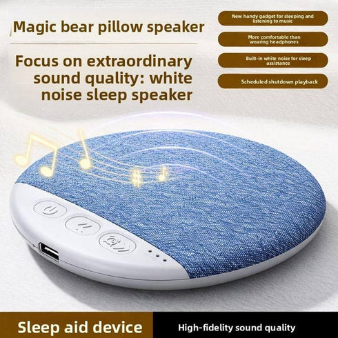 Generic Pillow Speaker for Sleeping,Mini Portable Under Pillow Speaker with White Noise Timer Wireless Sleeps Aid