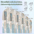 Jnbasdffb 7.2 Blue Beige Color Blocks Wedding Arch Cover, Stretchy Spandex Arch Backdrop Stand Covers FT, Abstract Oil