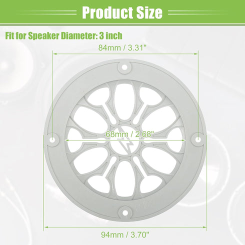ACROPIX 3" Car Speaker Grills Cover | Round Audio Speaker Subwoofer Guard Protector (Pack of 4)