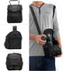 FOSOTO Waterproof (with Rain Cover) Black Camera Case Bag Compatible for Canon EOS M10 M6 M2 Mrak II M50 M100 Rebel T3i T4i T5 SL1, Nikon P600 D3300 D3400 D5100 D5300 D7200,Sony RX10M3,Olympus EM10