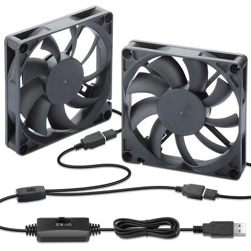2PCS 80mm 15mm 2 1 PS4 PS5 Wathai x Small USB Fan, USB Cooling Fan in for AV Receiver Flat Panel Xbox DVR Router TV Box