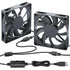 2PCS 80mm 15mm 2 1 PS4 PS5 Wathai x Small USB Fan, USB Cooling Fan in for AV Receiver Flat Panel Xbox DVR Router TV Box