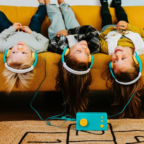 Lunii - Octave Headphones for Kids Aged 3 to 8, Foldable, Customizable, Limited Stereo Volume, Compatible with