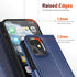 OCASE iPhone 12/12 Pro Wallet Case - PU Leather Flip Case with Card Holders, RFID Blocking, Blue