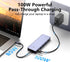 USB C Hub M.2 NVMe SSD Enclosure, 6 in 1 Multiport Adapter with 4K/60Hz HDMI, 10Gbps USB 3.0, 100W PD