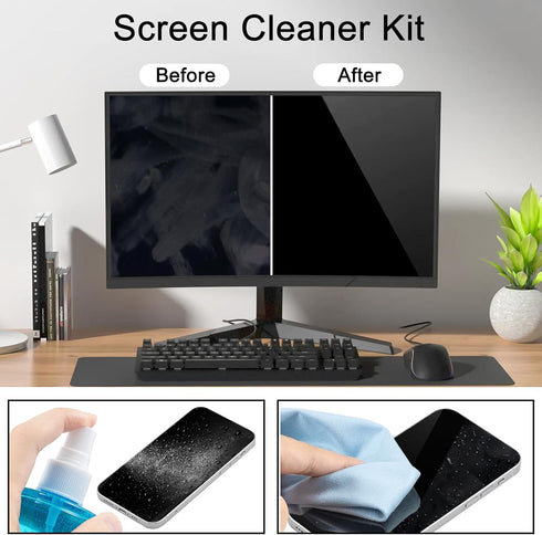 walrfid Car Screen Cleaner Spray, Mist Cleaning Kit with Wipe for TV, Computer, Laptop, Touchscreen, iPad, iPhone,