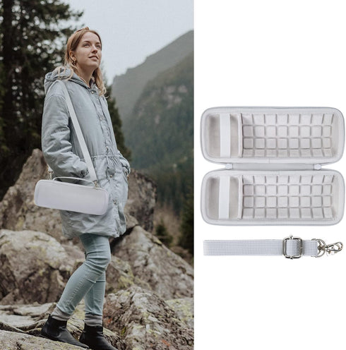 co2CREA Hard Travel Case for JBL Flip 6 FLIP 5 Portable Bluetooth Speaker (White Case) Waterproof Replacement