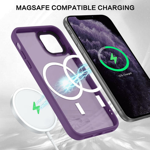 BENTOBEN iPhone 11 Pro Case - Dark Purple, Slim Shockproof, Translucent Matte, MagSafe Compatible, 5.8" Protective