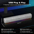 SOULION R100 Bluetooth Computer Speakers with Dynamic LED Light, USB Plug & Play PC Speakers with Switch Button