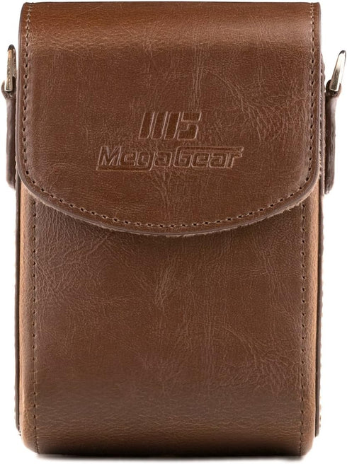 MegaGear Universal Camera Case for Sony Cyber Shot RX100 VI, Dark Brown (MG1497), PU Leather