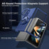 Rugged Phone Case for Samsung Z Fold 4, 2 in 1 Soft TPU and Hard PC Cover, Shockproof Blue