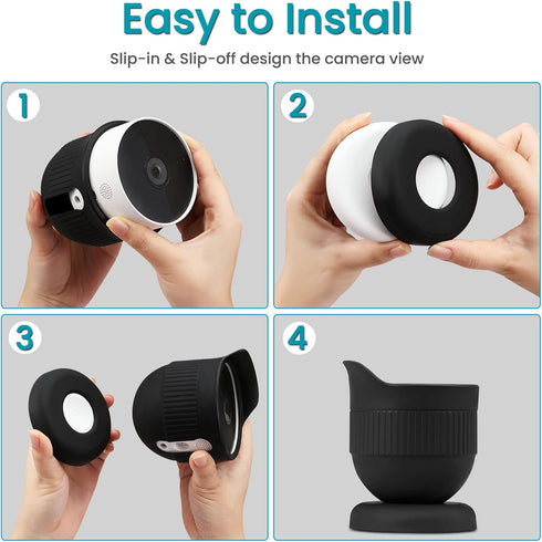 Fintie Silicone Skins Cover for Nest Cam Outdoor Or Indoor (Battery) 2021 - Weather Protective Camouflaged Case for
