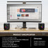 MELOGAGA 7-Color 3.5mm RGB Computer Speakers, USB-Powered PC Speakers with LED Backlight, Aux Compact Soundbar