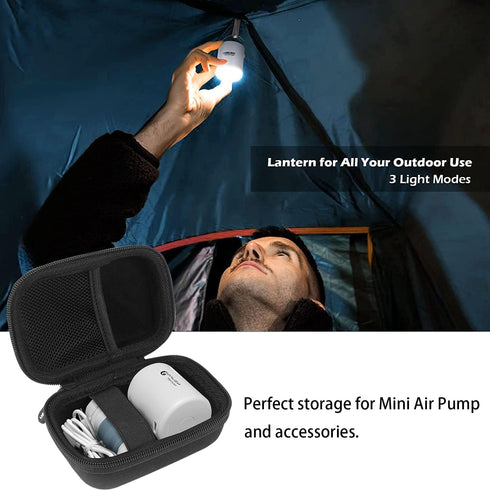 Leayjeen Case for FLEXTAILGEAR Portable Air Pump MP2 Pro/TINY, Holder for Max Pump 2 Pro, Box with Mesh Pocket (Case
