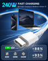 USB C to USB C, 240W USB C Cable, 6.6ft C to C Cable Fast Charging for Macbook Pro/Macbook Air, iPad Pro 12.9-inch, iPhone 15/Pro Max/Pro/Plus, Samsung Galaxy S23,Compatible 140W/100W /65W/45W/35W/20W