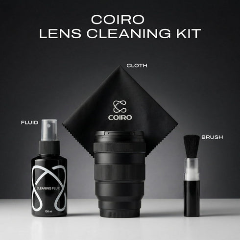 C Coiro 3in 1 100ml, Camera Lens Cleaning Kit Lens Cleaner Spray Soft Brush & Microfiber Cloth DSLR, Mirrorless Camera
