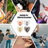 Qianyu 16 360Rotation Pcs Cell Phone Ring Holder Grips Finger Ring Stand Heart Cute Universal Adhesive Metal Hook