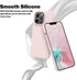 OTOFLY iPhone 13 Pro Case - Slim Liquid Silicone, Shockproof, Anti-Scratch Microfiber Lining, 6.1" (Chalk Pink)