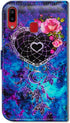 Case for Samsung Galaxy A20/A30, Dream Catcher Flower Folio Leather Cover with Credit Card Slot, Kickstand