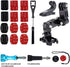 MiPremium Motorcycle Helmet Chin Mount Kits for GoPro Hero 12 11 10 9 8 7 6 5 4 3, Black Silver