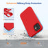 Miracase iPhone 12/12 Pro Case - Liquid Silicone Gel Rubber Shockproof Full Body Protection, Red