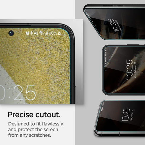 Spigen Glas.tR EZ Fit Tempered Glass Screen Protector for Galaxy S22 - Case Friendly - 2 Pack