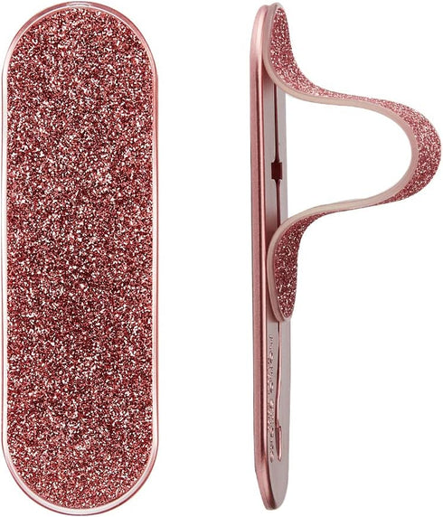 Momostick Flatstick, Cell Phone Finger Grip Strap Holder, Slim Finger Loop Selfie Grip for Most Smartphones - Glitter