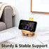 JLEivvi Cute Dog Wooden Phone Stand Mini Desktop Holder for All Mobile Phones, Adorable Home Office Decor Accessories