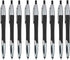 Stylus with Ball Point Pen for iPad Mini, iPad 2/3, New iPad, iPhone 5 4S 4 3GS, Samsung Galaxy S IV/S4, Black (12 Pack)