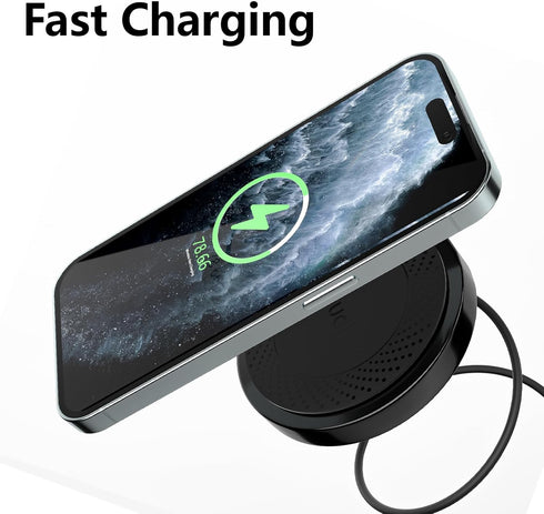 Wireless Fast Charger with Built-in Cable for All Smartphones, iPhone 14/14 Pro/14 Pro Max/13/13 Pro Max
