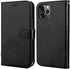 Bocasal Wallet Case for iPhone 11 Pro Max, Black, with Card Holder, PU Leather, Magnetic Detachable Kickstand,