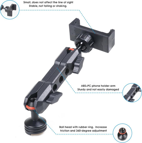 Dash Phone Mount Holder for Ford Bronco Accessories 2021-2024, 2 Door & 4 Door, Black