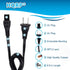 HQRP 6ft AC Power Cord Long Compatible with Pioneer DVD DVR Player Mains Cable, Black