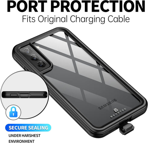 BEASTEK TRE Series Waterproof Case for Samsung Galaxy S22 Plus, IP68 Shockproof Full Body Cover with Screen Protector