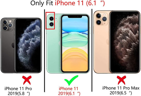 I-MGAE-IN-AR Holographic iPhone 11 Case, Clear Designs with Shockproof Bumper for Women Girls - 6.1 inch