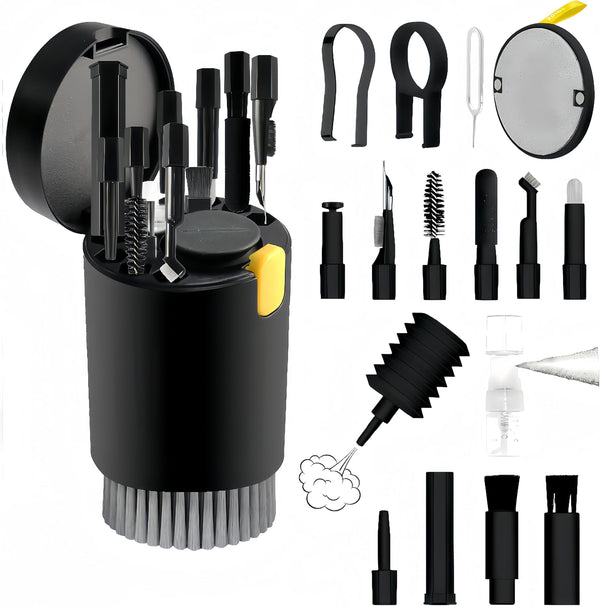 20-in-1 Laptop Phone Screen Earbud Cleaning Kit, Keyboard Cleaner Kit with Electronic Cleaning Brush Spray for Airpods