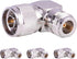 XRDS -RF 4PACK N Type Right Angle Connector N Male to N Female Adapter for Ham Radio Antenna