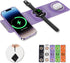 3 in 1 Foldable Magnetic Wireless Charger Keychain, 15W Fast Travel Charger for Phone 15/14/13/12 Pro/Max/Plus,