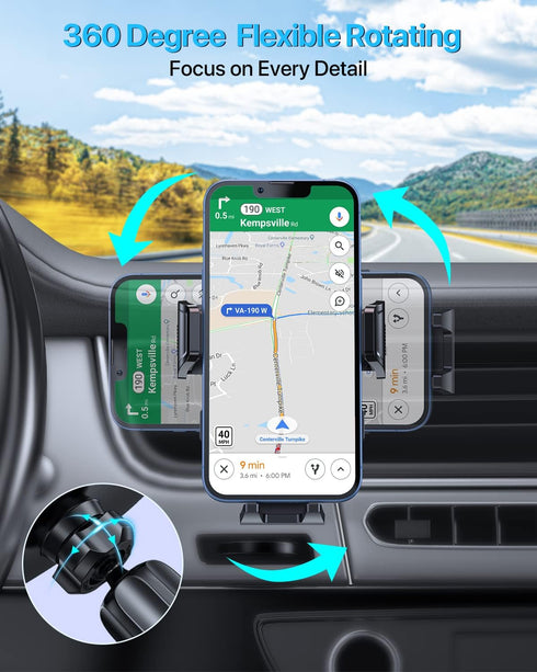 Miracase Universal Car Phone Holder Mount for Air Vent, Sturdy Hands-Free Mount for iPhone, Samsung, All Smartphones