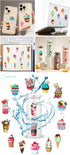ZESHENGBD 50Pcs Ice Cream Cone Stickers Waterproof Vinyl Decals for Adult Teen Kids Cup Water Bottles Laptop Luggage