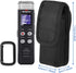 Homakover 1680D 16GB, ICD-UX570, PX370/470/560 MP3 Carrying Case for Digital Voice Recorders, Hard Bag with Carabiner