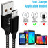 Micro USB Cable 6FT, Long Braided Fast Charging Sync Cord Compatible with Galaxy S7, S6 Edge, Kindle, Android