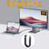 QIANRENON 240W USB4.0 C 90°Angle PD Fast Charging Short Cable, Type C 4.0 Male to Right Angle C Male Flat Flexible Data