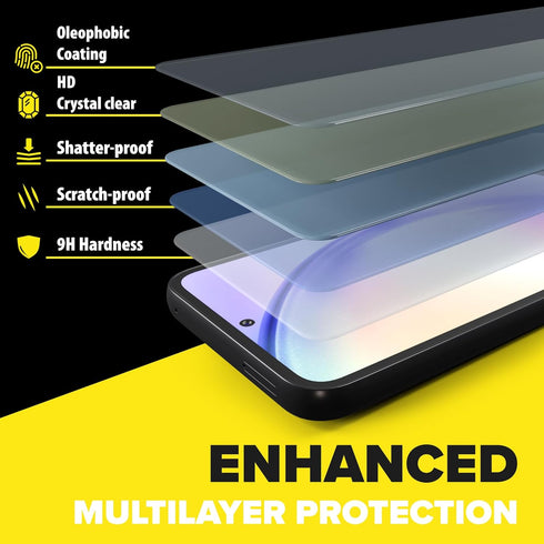 Samsung Galaxy A54 5G Screen Protector - 9H Hardness, Ultra Resistant, Case Friendly, Bubble Free, 2 Pack with
